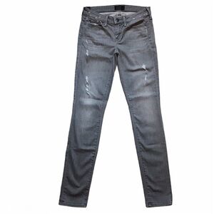 Vince Dylan Skinny Destructed Dark Gray Jeans